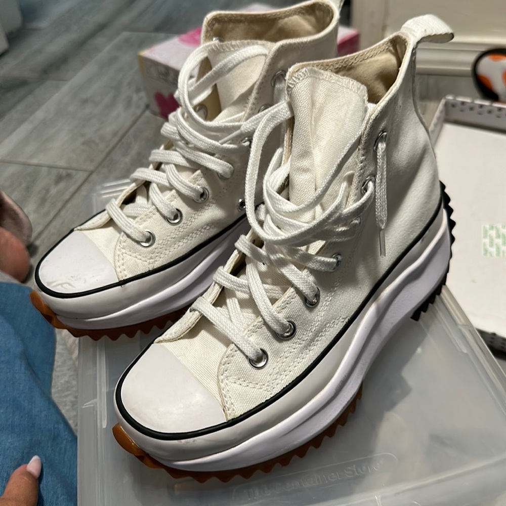 White platform converse